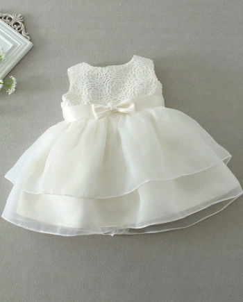 Baby Girls  White Flower Dress
