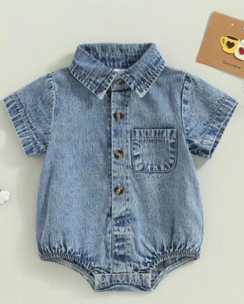 Baby Boy Denim Romper